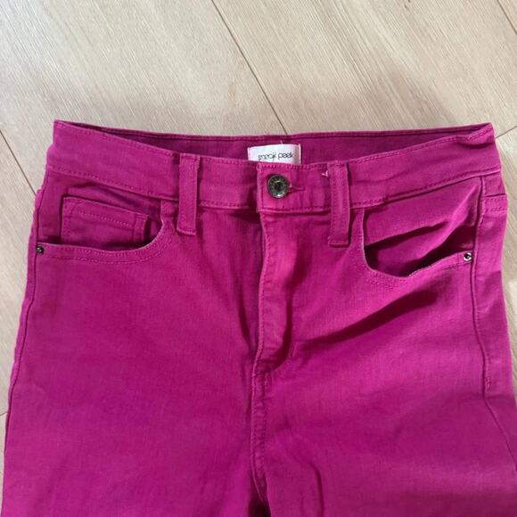 Sneak Peek Women's Bright Pink Bell Bottom Flare Denim Jeans Size 26/31 Barbie - Picture 6 of 11